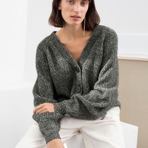 & Other Stories oversized wool blend cardigan XS